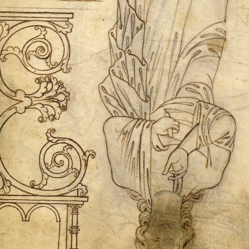 Croquis de stalles et de Christ