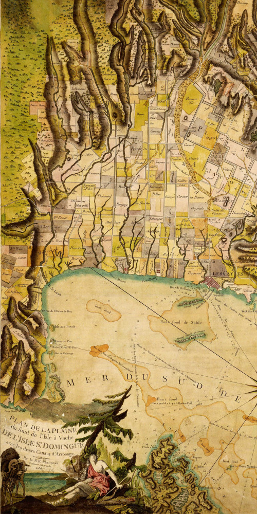 Plan de la plaine de l’île-à-Vache à Saint-Domingue