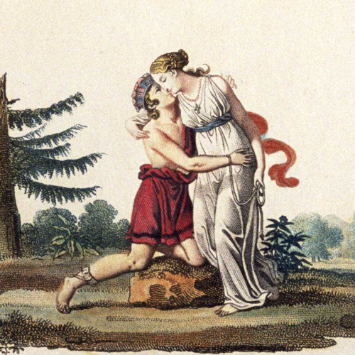 Chactas cueille un chaste baiser sur les lèvres d’Atala