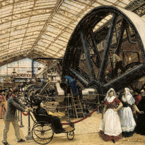 Intérieur de la galerie des machines à l’Exposition universelle de 1889