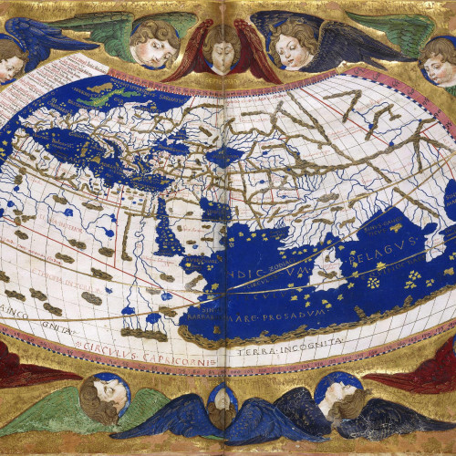 Mappemonde en projection conique