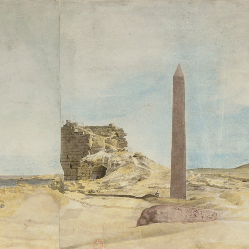 Obélisque appelé Aiguille de Cléopâtre et tour des Romains