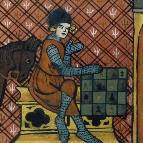 Perceval jouant sur l’échiquier magique