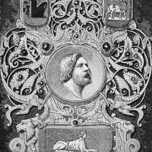 Frontispice avec portrait en médaillon de Théophile Gautier